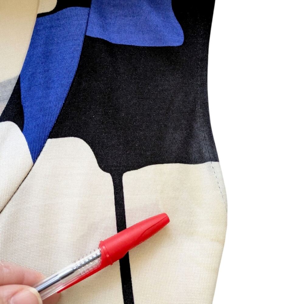 Diane Von Furstenberg DVF Color Block Silk Dress 10 Pockets Geometric - Picture 9 of 10